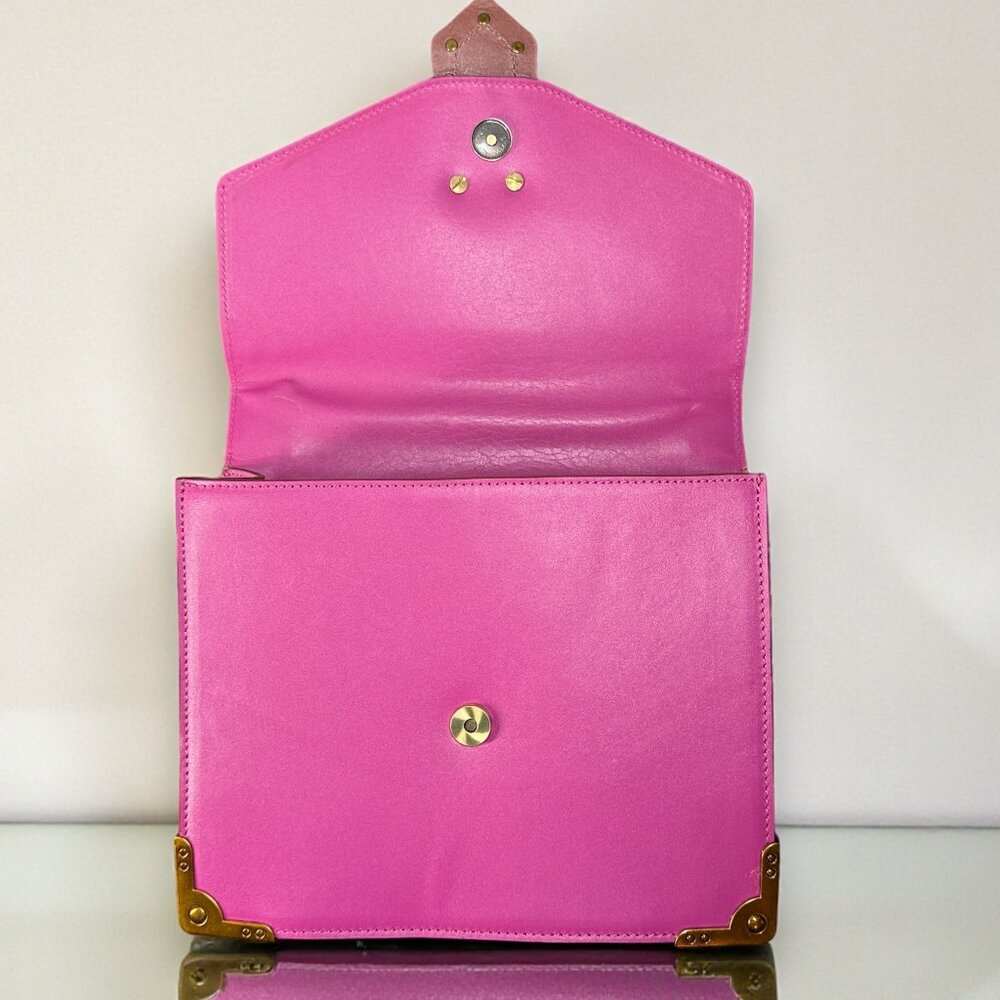 Sharif Legacy Museum Lion Knocker Leather Satchel Crossbody Bag - Sample Color - Picture 8 of 15